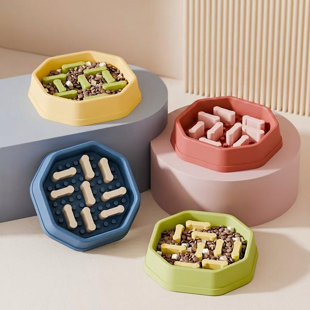 Adjustable Difficulty Anti-choke Slow Feeder Bowl for Dogs